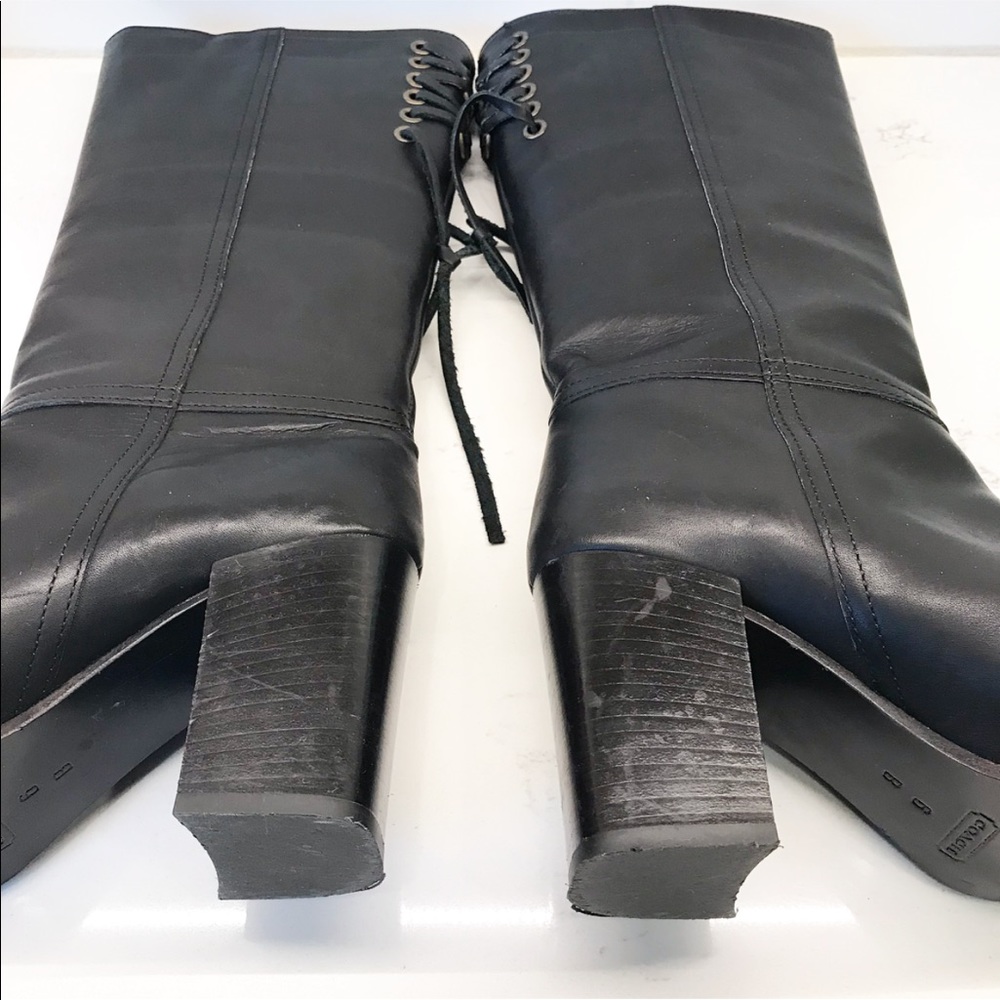 COACH “Coty” Full Smooth Leather Boots - Picture 6 of 8